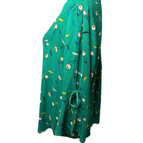 41 Hawthorn | Trina Bell Green Floral Blouse | Sz L - Picture 4 of 9